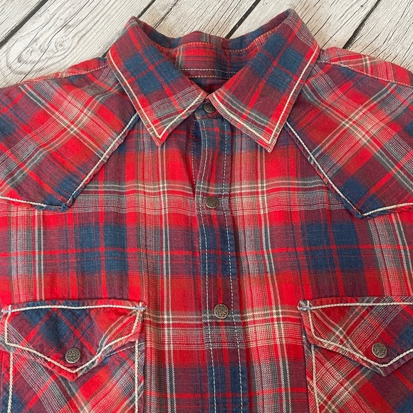RYAN MICHAEL PLAID SHIRT RED & BLUE
Size L - Picture 2 of 11